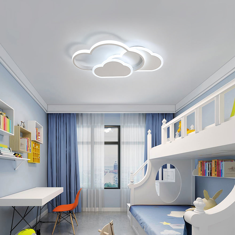 Schwebende Wolke LED Pendelleuchte – Deckenleuchte Für Kinderzimmer 15W Mit 3 Lichtfarben & Fernbedienung