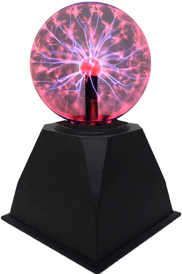 Plasmakugel, 4-Zoll-magische Plasmalampe, berührungs- und geräuschempfindliches Kugel-Plasmalicht für Geschenke, Dekorationen, Physikspielzeug