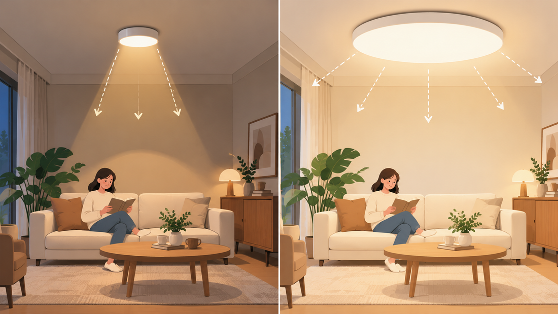 Installer un luminaire plus haut augmente-t-il toujours la zone éclairée ?