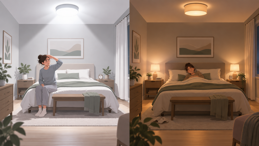 Pourquoi éviter un plafonnier trop puissant dans la chambre ?