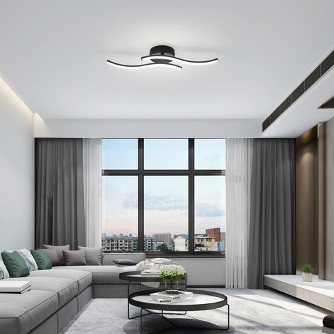 Moderne LED-Deckenleuchte, 12 W, 6500 K Kaltweiß, 2 parallele Balken, 60 x 12 cm, ideal für Schlafzimmer und Wohnzimmer