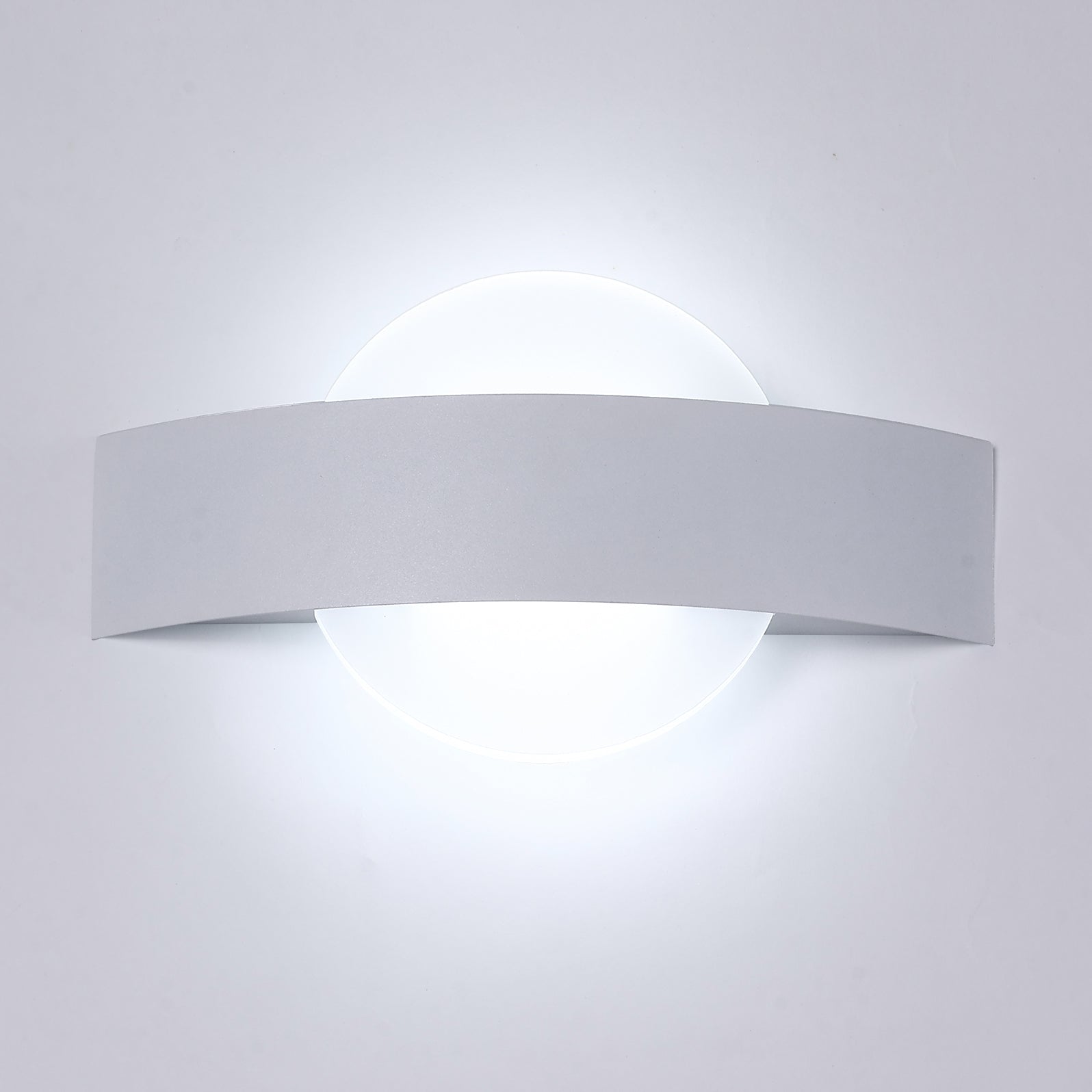 Applique Murale LED Moderne Rond Lampe Blanc 6500K 12W