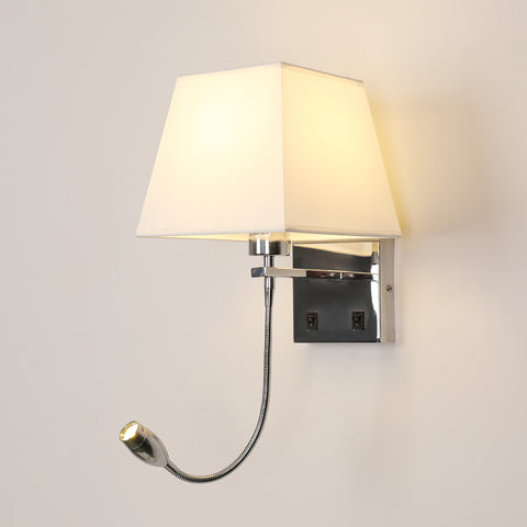 Nachttischlampe, LED-Wandleuchte, Leseleuchte, Schlafzimmer, Schwingarmhalter, E27, Wand-Nachtlicht (ohne Leuchtmittel)