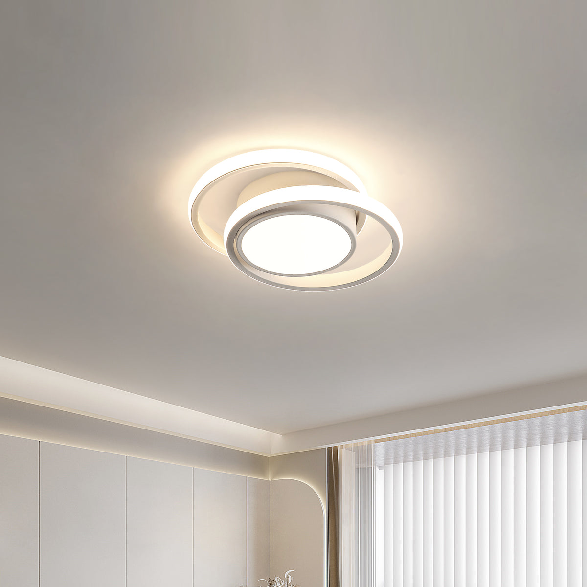 Lámpara de techo LED, lámpara de techo redonda de 32 W, lámpara de techo moderna para pasillo, dormitorio, cocina, sala de estar, blanco frío 4000 K