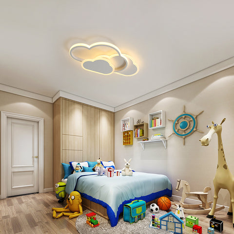 LED-Deckenleuchte, Heimdekor-Deckenbeleuchtung, 36 W weißer Acryl-Kronleuchter, Wolkenform-Deckenlampe für Schlafzimmer, Wohnzimmer, Esszimmer, 3000 K warmes Licht