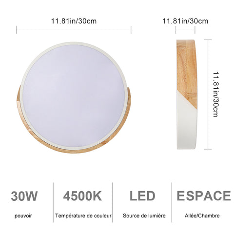 Tableau des tailles de plafonnier