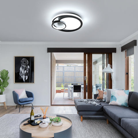 Moderne LED-Deckenleuchte mit 36 ​​W, 80 % Energieeinsparung, flimmerfrei, elegantes Design mit durchscheinendem Acryl-Lampenschirm, ideal für Wohnzimmer und Badezimmer
