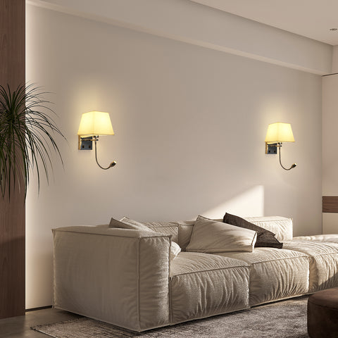 Nachttischlampe, LED-Wandleuchte, Leseleuchte, Schlafzimmer, Schwingarmhalter, E27, Wand-Nachtlicht (ohne Leuchtmittel)