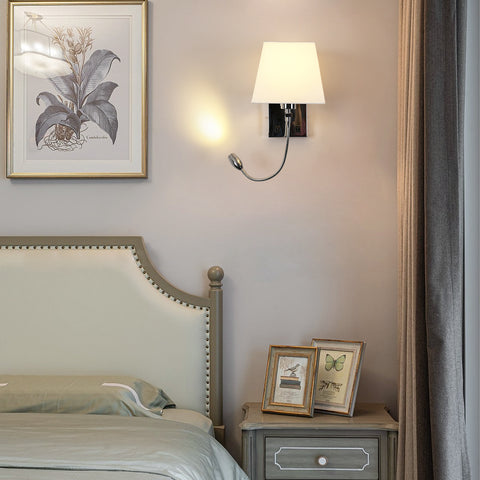 Nachttischlampe, LED-Wandleuchte, Leseleuchte, Schlafzimmer, Schwingarmhalter, E27, Wand-Nachtlicht (ohne Leuchtmittel)