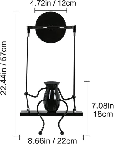 LED-Innenwandleuchte, Nachttischlampe für Kinder, kreative Innenwandleuchte, geeignet für Schlafzimmer, Wohnzimmer, Flur, E27, Glühbirne nicht enthalten, 220 V, IP20
