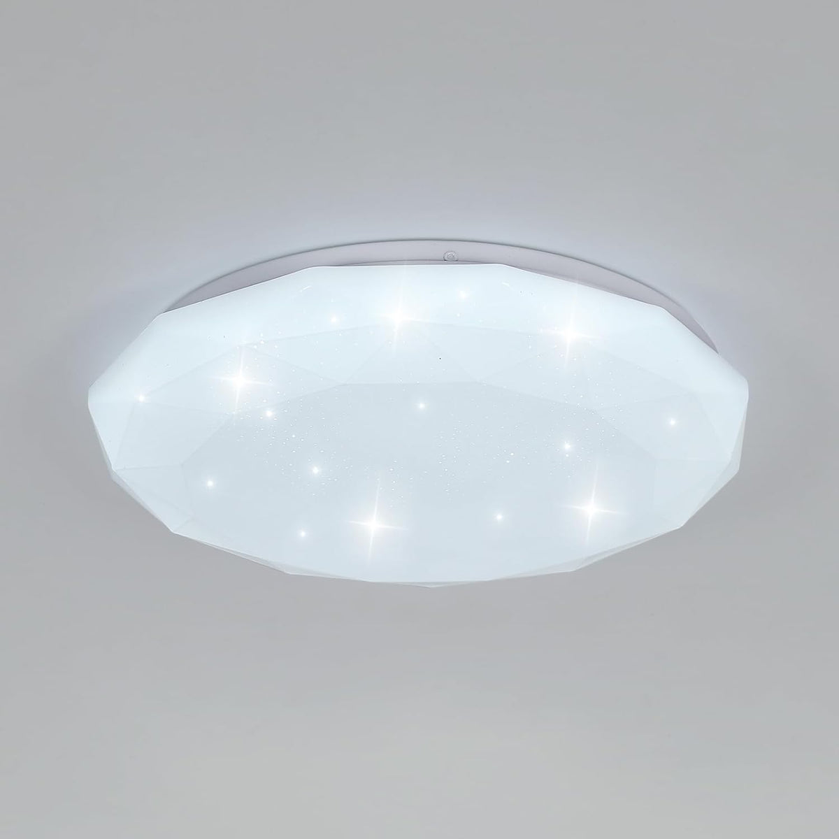 Deckenleuchte, 24 W LED-Stern-Deckenleuchte, Kaltweiß 6500 K, LED-Kronleuchter, moderne Diamant-Deckenleuchte für Kinderzimmer, Küche, Flur, Schlafzimmer, Badezimmer