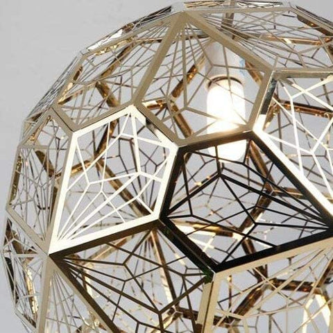 Luxuriöse moderne Edelstahlleuchte mit kreativer Diamantkugel und E27-Hängelampenschirm für die Wohnzimmerdecke.