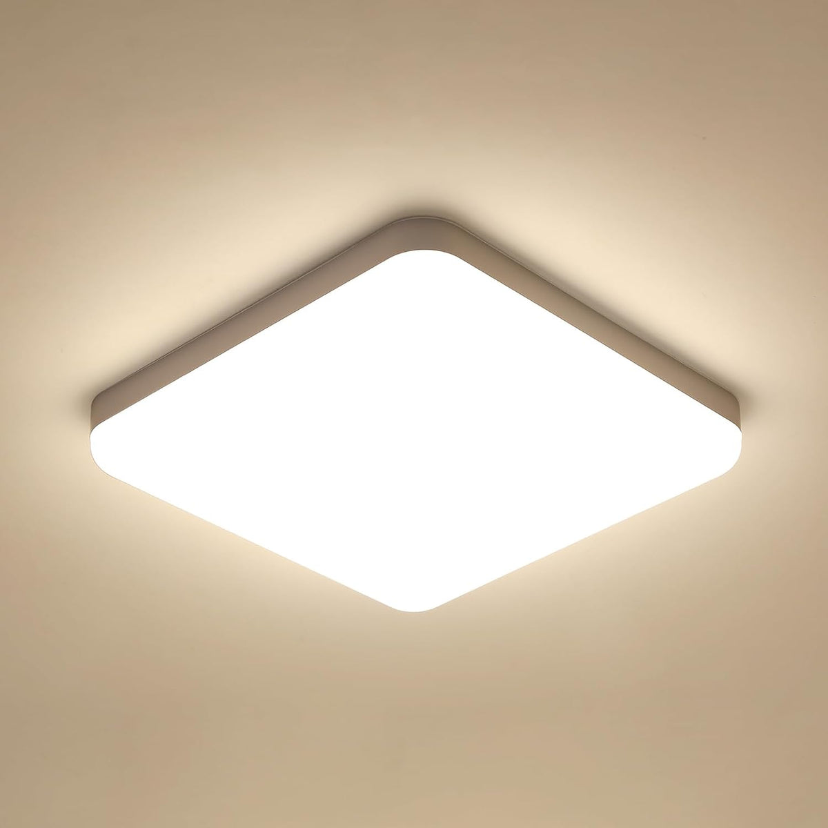 Lampa sufitowa Led 32W 3600LM, 4500K Światło naturalne IP54 Wodoodporna, Oprawa sufitowa do łazienki, korytarza kuchennego, balkonu 25cm