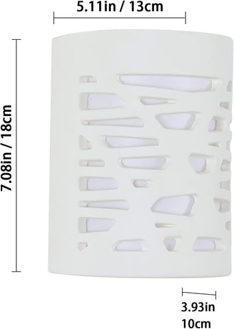 4W LED-Wandleuchte, weißes Licht, moderne Innenleuchte, Gips-Wandleuchte für Badezimmer, Wohnzimmer, Schlafzimmer, Treppen, Flur, warmes weißes Licht 3000 K