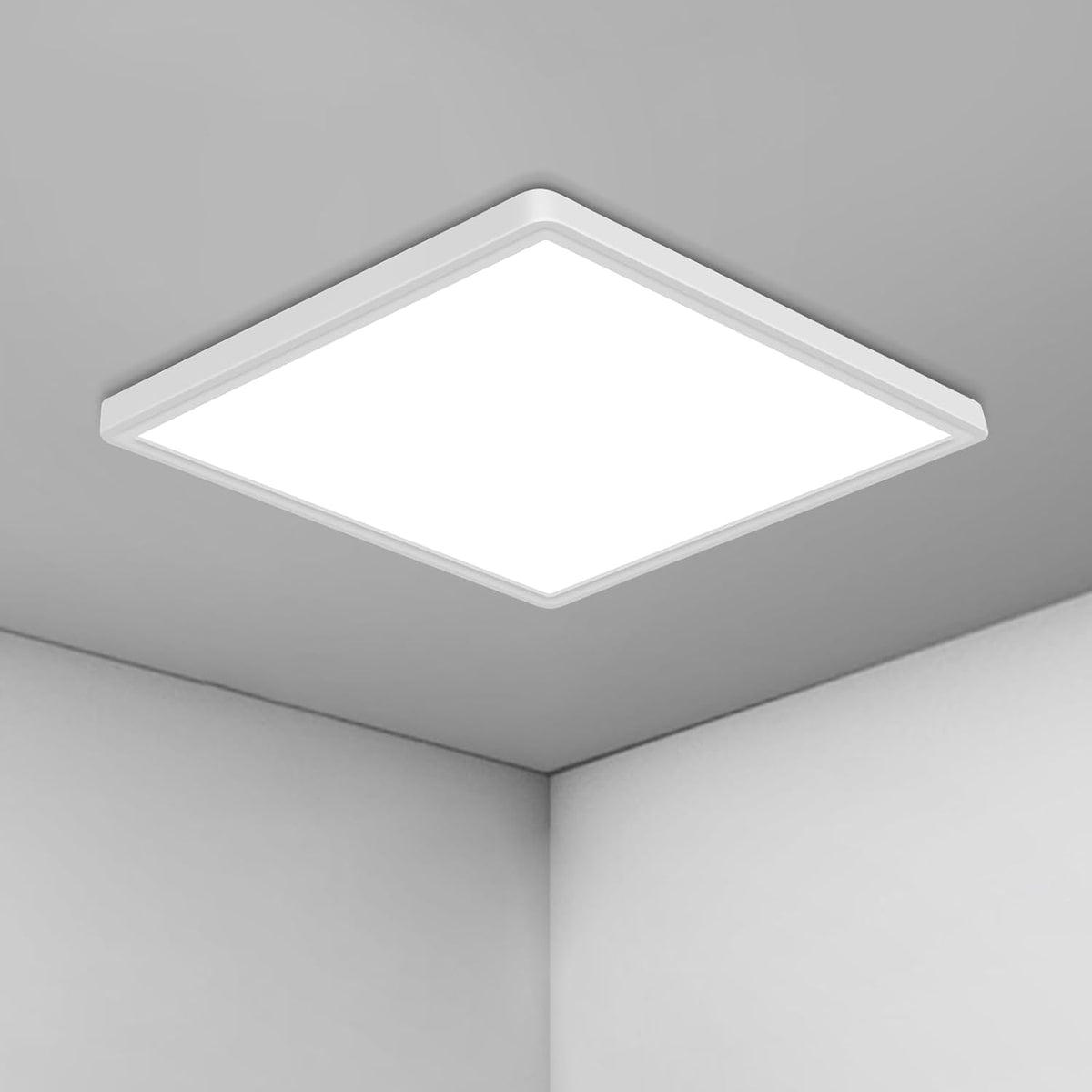 Ultradünne moderne LED-Deckenleuchte – quadratisch 30 cm, weiß, 36 W, weißes Licht – perfekt für Wohnzimmer und Schlafzimmer