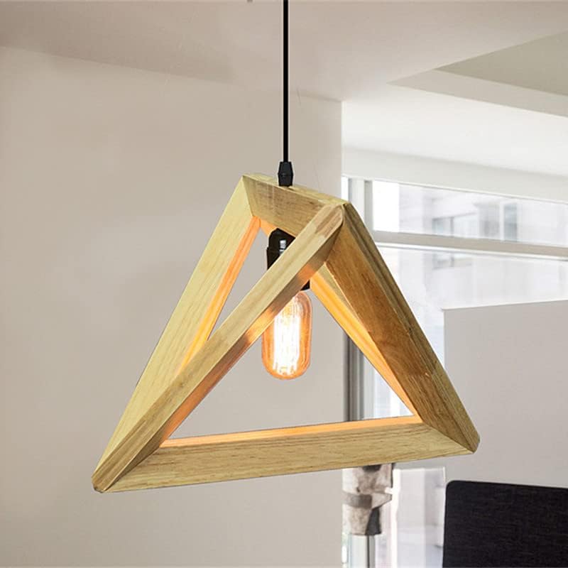 E27 Creatieve hanglampen Industriële houten plafondlamp Moderne verlichting Hedendaagse verlichting Hanglampen Plafondlampen Verlichtingsarmatuur (driehoekvorm) niet inbegrepen Lamp