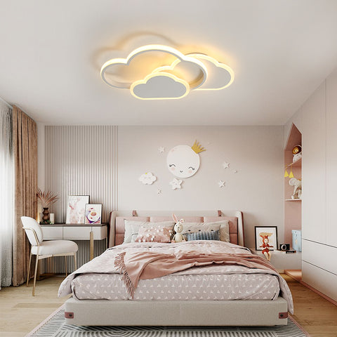 LED-Deckenleuchte, Heimdekor-Deckenbeleuchtung, 36 W weißer Acryl-Kronleuchter, Wolkenform-Deckenlampe für Schlafzimmer, Wohnzimmer, Esszimmer, 3000 K warmes Licht