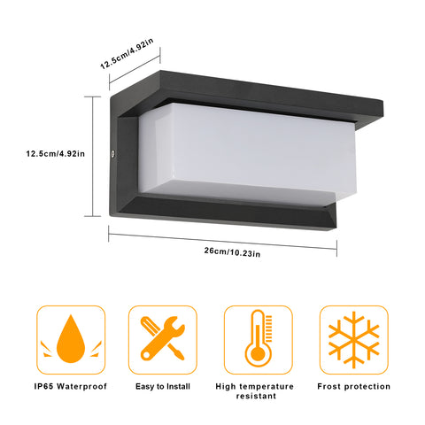 LED-Wandleuchte für den Außenbereich, IP65, wasserdicht und wetterfest, 18 W neutrales Licht 4000 K, einfache Installation, modernes Design