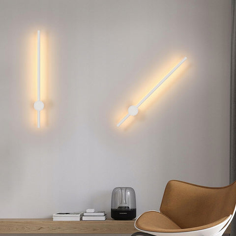 Stabförmige LED-Wandleuchte aus Aluminium, Weiß, 60 cm, Warmweiß, 12 W, für Wohnzimmer