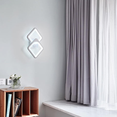 24W LED-Wandleuchte, modernes Design, 6000K Kaltweiß-Beleuchtung, Innenwandlampe für Wohnzimmer, Schlafzimmer, Treppen, Flur, Badezimmer 