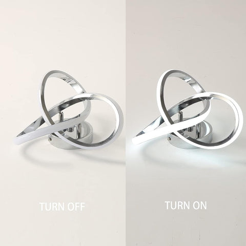 LED-Deckenleuchte, einfache modische Deckenleuchte, Silber, 6500 K weißes Licht, 22 W