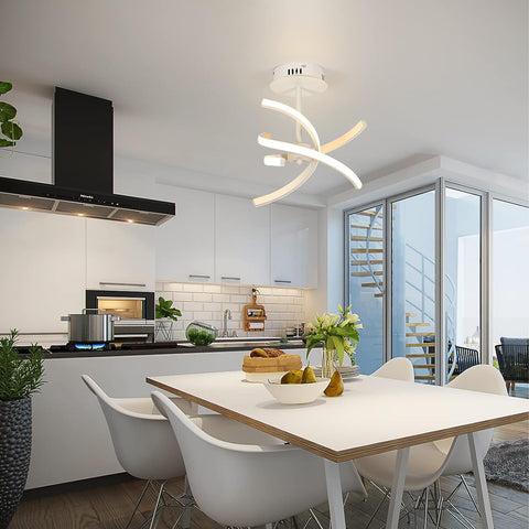 LED-Deckenleuchte, moderne 28 W kreative Acryl-Deckenleuchte, 3000 K warmweißes Licht, Hängelampe für Wohnzimmer, Schlafzimmer, Küche, Esszimmer, Flur
