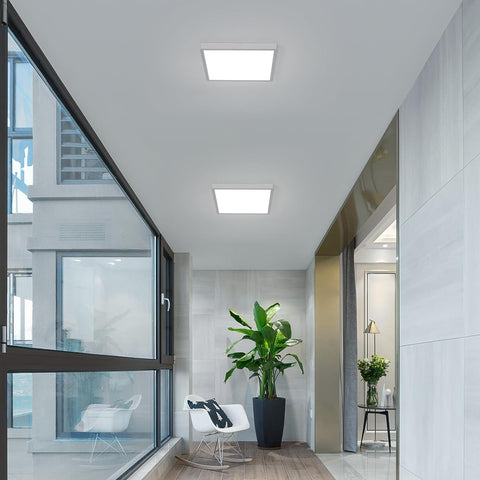 Ultradünne moderne LED-Deckenleuchte – quadratisch 30 cm, weiß, 36 W, weißes Licht – perfekt für Wohnzimmer und Schlafzimmer