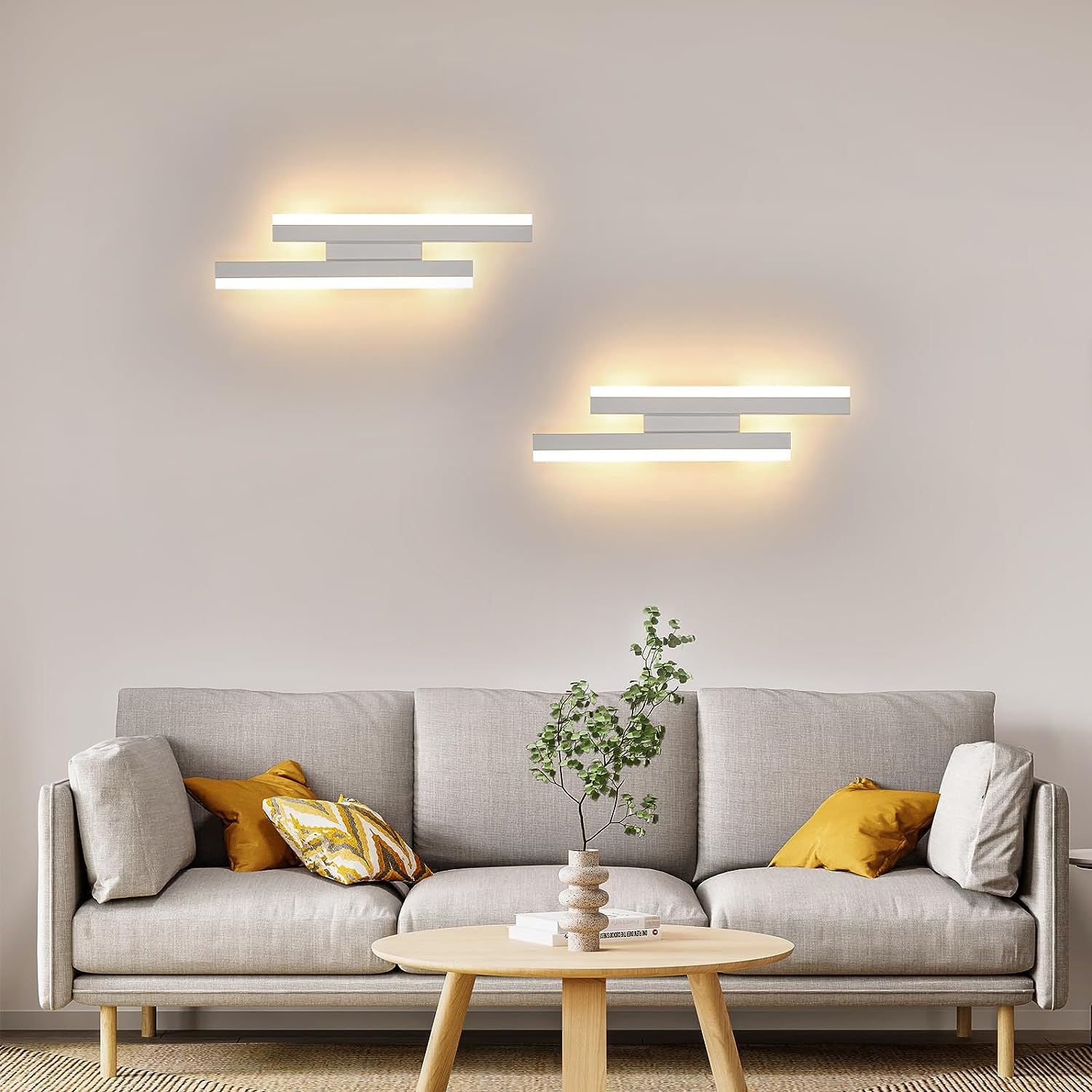 Applique Murale LED Moderne Forme de ligne Lampe murale Blanc Chaud 3000K