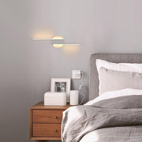 LED-Wandleuchte für den Innenbereich, moderne Wandleuchte, Aluminium-Wandleuchte für Wohnzimmer, Flur, Badezimmer, Treppe, Nachtlicht (weiß), 3000 K warmes Licht
