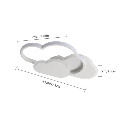 Wolken-Deckenleuchte, 32 W kreative LED-Deckenleuchte mit dimmbarer Fernbedienung 3000-6500 K 2800 lm L42 * H6 cm, Cartoon-Beleuchtung für Wohnzimmer, Kinderzimmer, Jungen- und Mädchenschlafzimmer