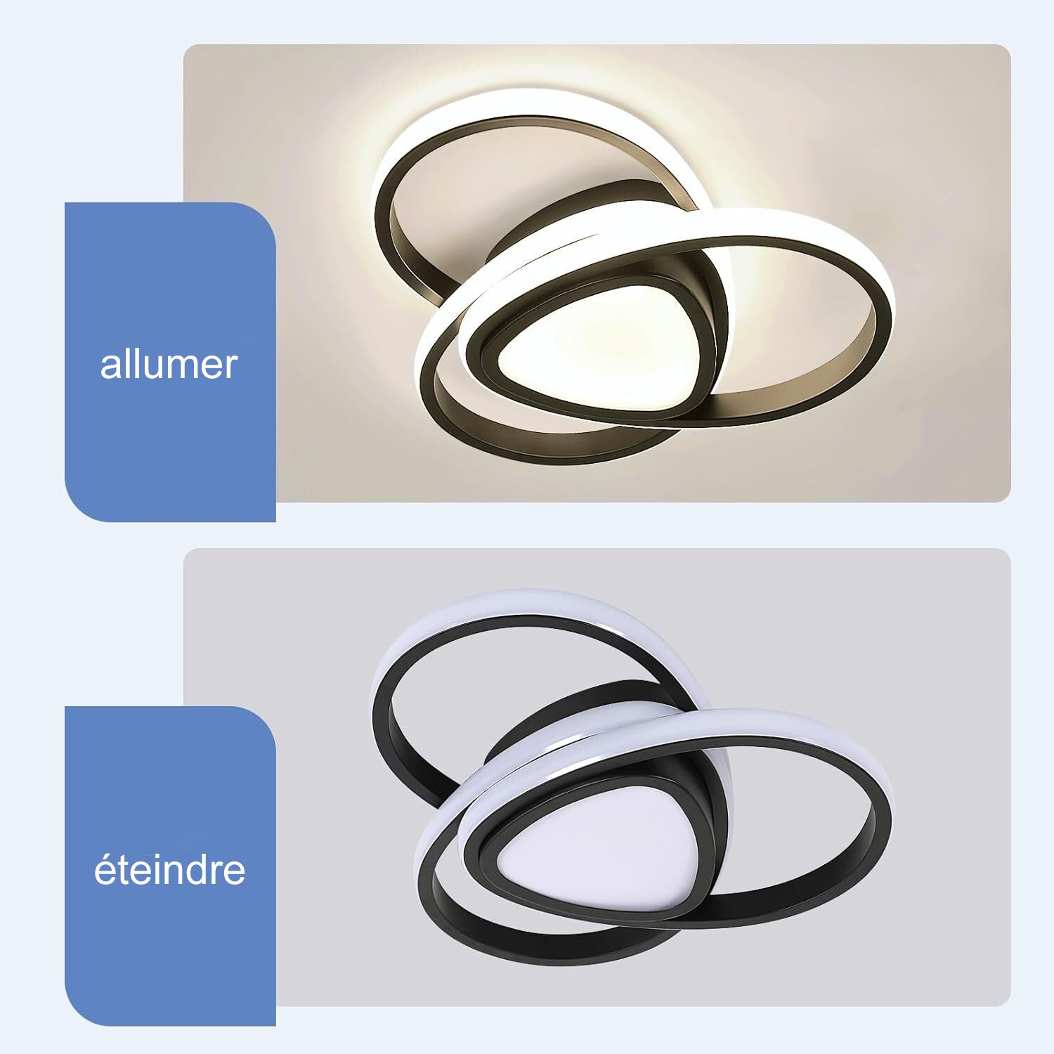 Schéma des effets d'éclairage au plafond