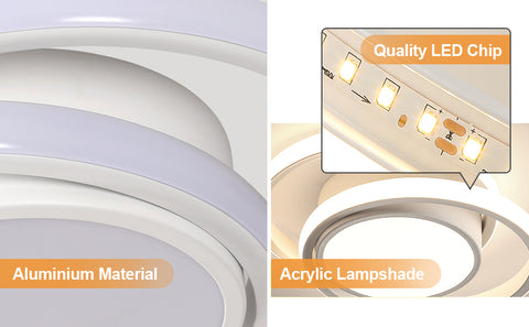 LED-Deckenleuchte, runde Deckenleuchte 32 W, moderne Deckenleuchte für Flur, Schlafzimmer, Küche, Wohnzimmer, Kaltweiß 4000 K