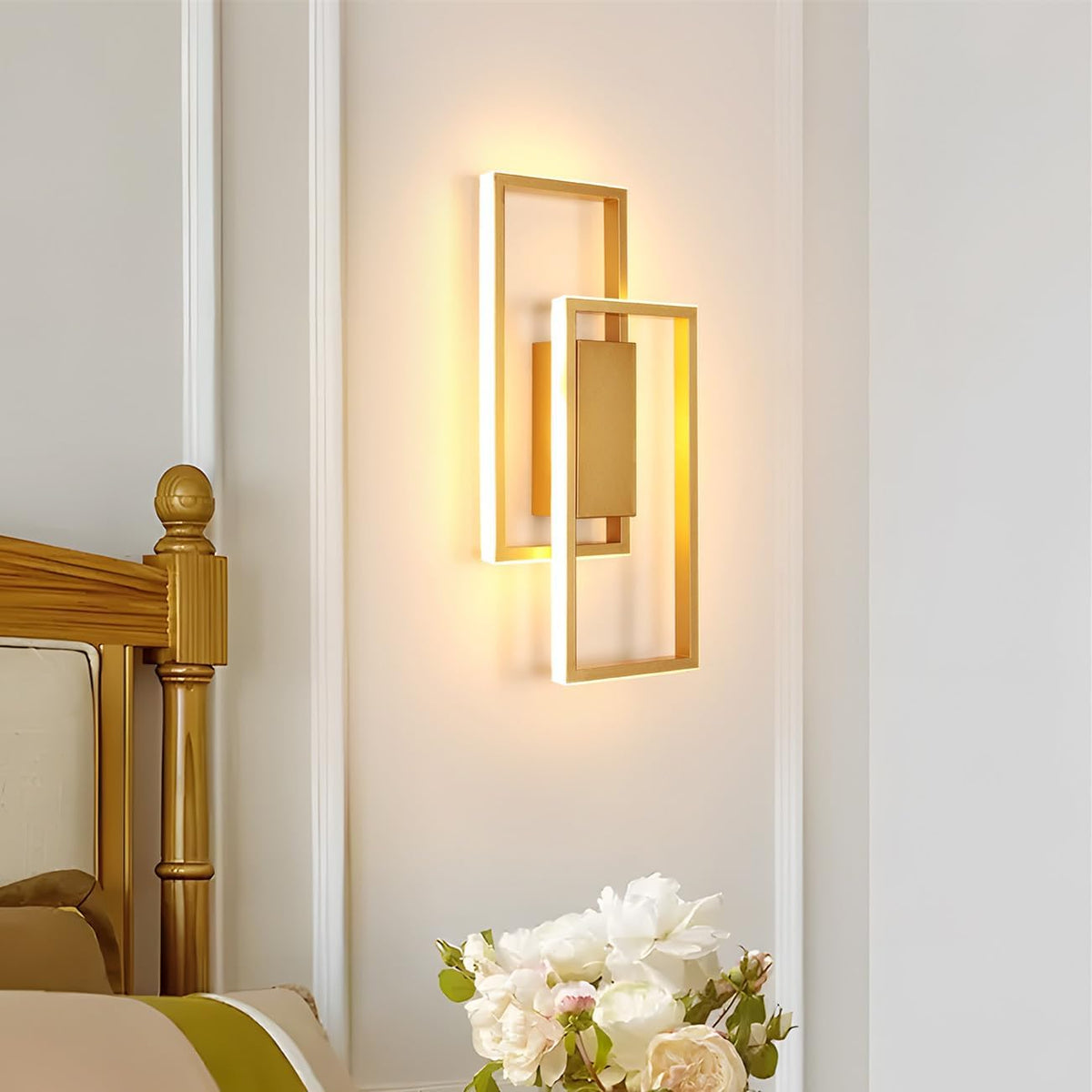 LED-Wandleuchte Gold Kreuzform 28W