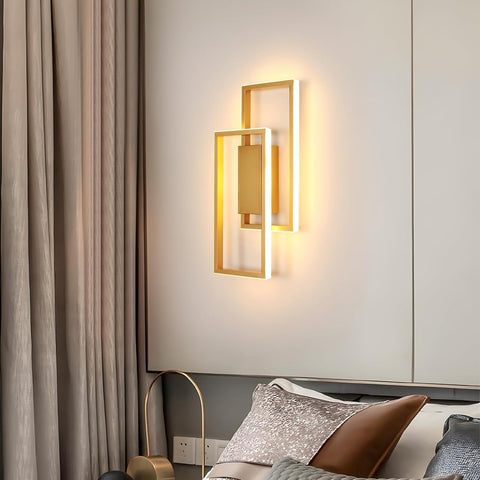LED-Wandleuchte Gold Kreuzform 28W
