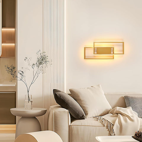 LED-Wandleuchte Gold Kreuzform 28W