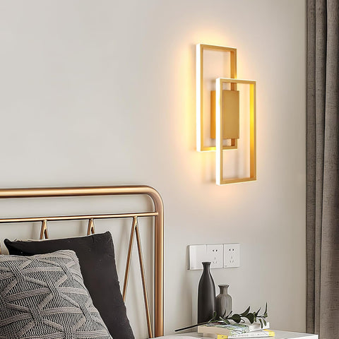 LED-Wandleuchte Gold Kreuzform 28W