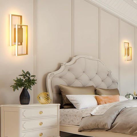 LED-Wandleuchte Gold Kreuzform 28W