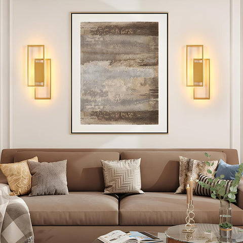 LED-Wandleuchte Gold Kreuzform 28W