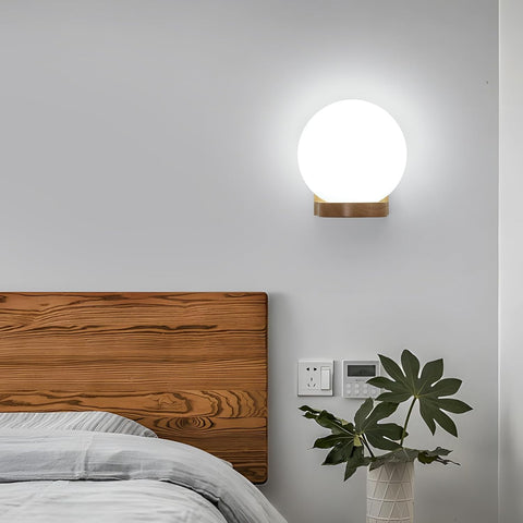 Wandleuchte Holz & Glas – E27 Modern