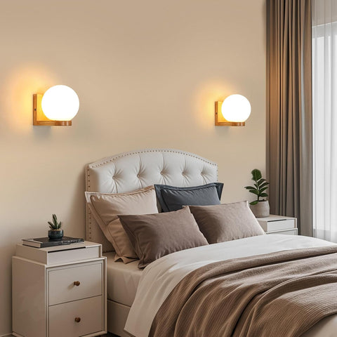 Wandleuchte Holz & Glas – E27 Modern