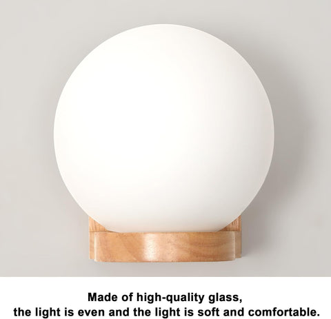 Wandleuchte Holz & Glas – E27 Modern