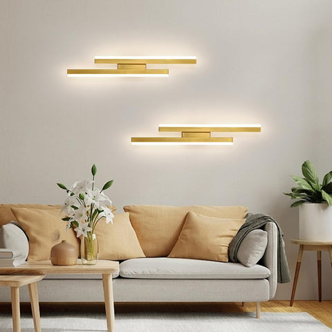 16W Moderne Goldene LED Wandleuchte 3 Lichtfarben 1800LM