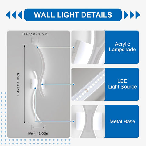 LED Wandleuchte 80 cm