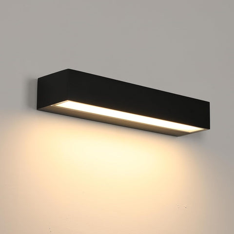 Moderne LED Außenwandleuchte 16W Schwarz IP65 3000K