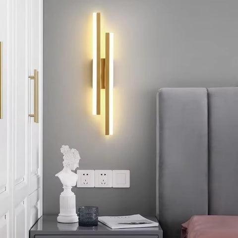 Moderne LED-Wandleuchte Gold – Lineares Design
