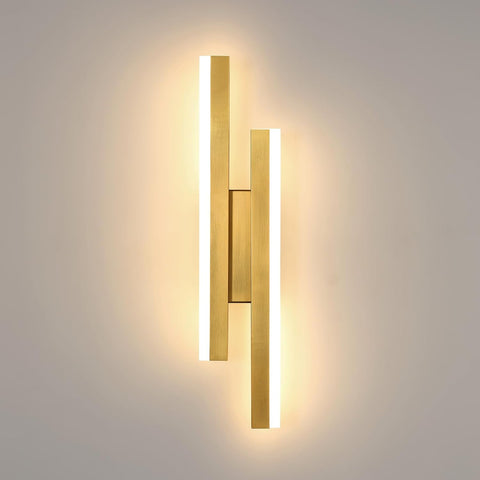 Moderne LED-Wandleuchte Gold – Lineares Design
