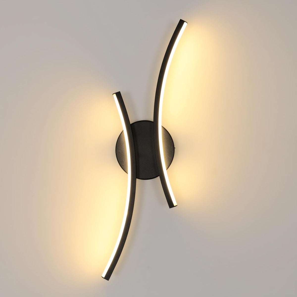 Moderne LED Wandleuchte 20W 2250LM Schwarz