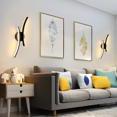Moderne LED Wandleuchte 20W 2250LM Schwarz