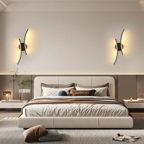 Moderne LED Wandleuchte 20W 2250LM Schwarz