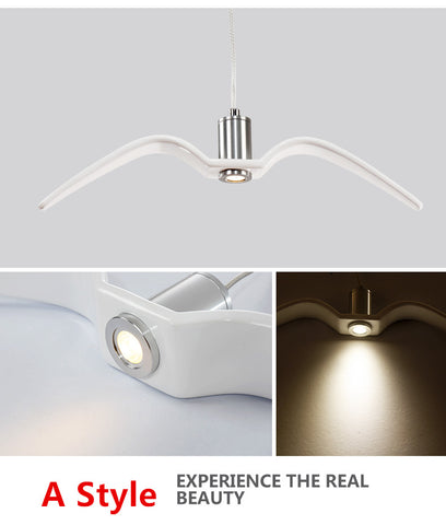 Kronleuchter, Hängelampe 3000K warmes Licht Möwendesign moderner einfacher dekorativer Kronleuchter Typ A Durchmesser 38 cm
